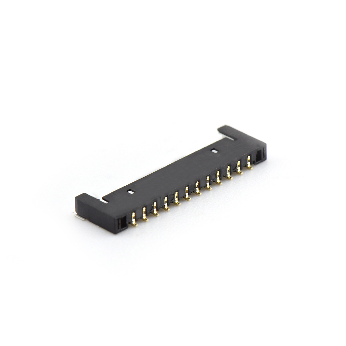 A1505线对板连接器Pitch 1.50mm 90°单排卧贴 Wafer PA4T 无卤 12Pin黑色 Gold flash