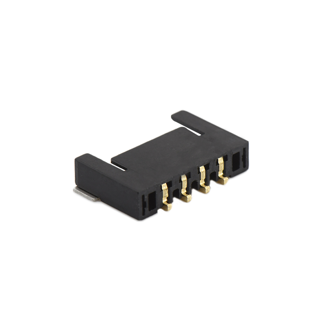 A2040线对板连接器Pitch 2.00mm 90°单排卧贴 Wafer PA4T 无卤 04Pin黑色 Gold flash