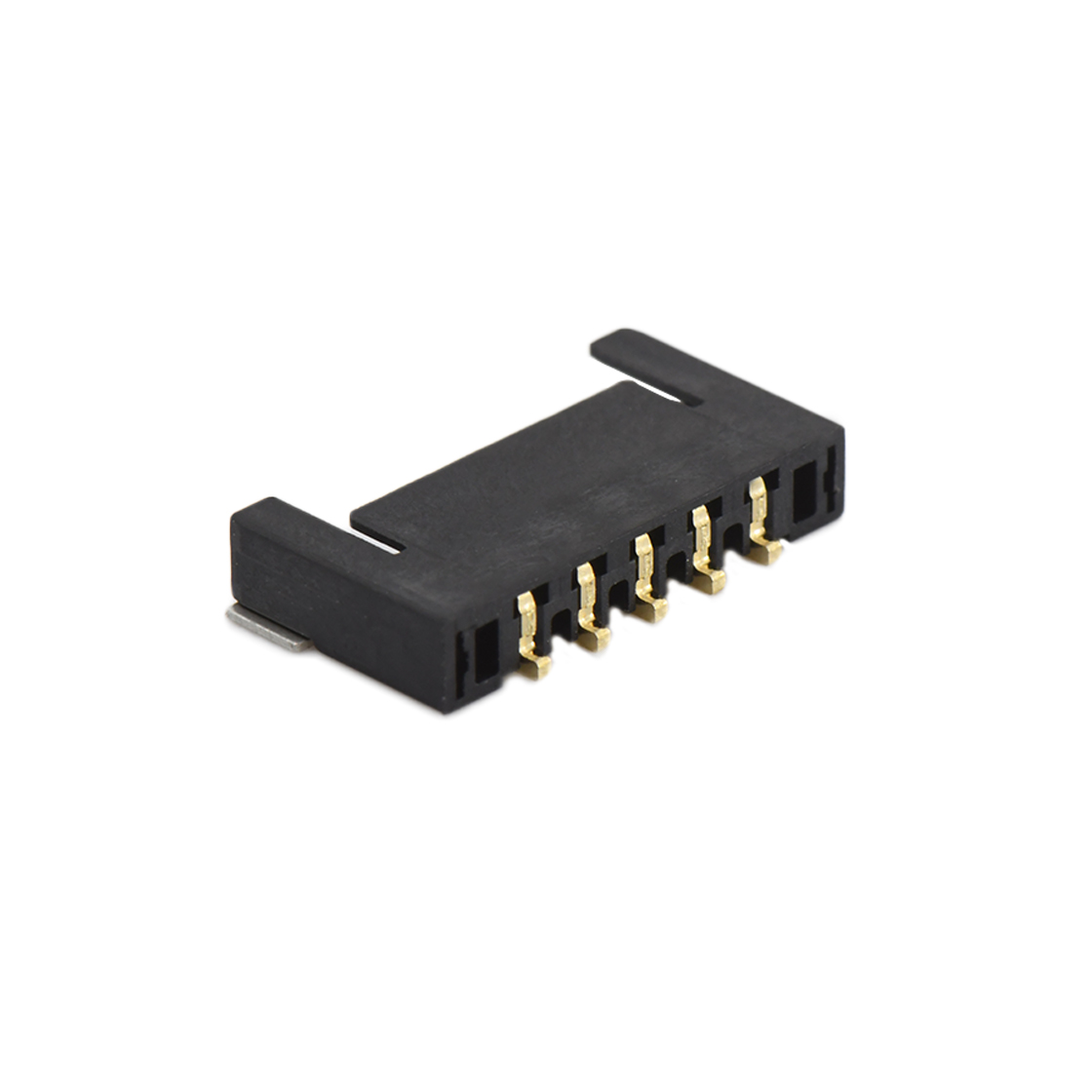 A2040线对板连接器Pitch 2.00mm 90°单排卧贴 Wafer PA4T 无卤 05Pin黑色 Gold flash