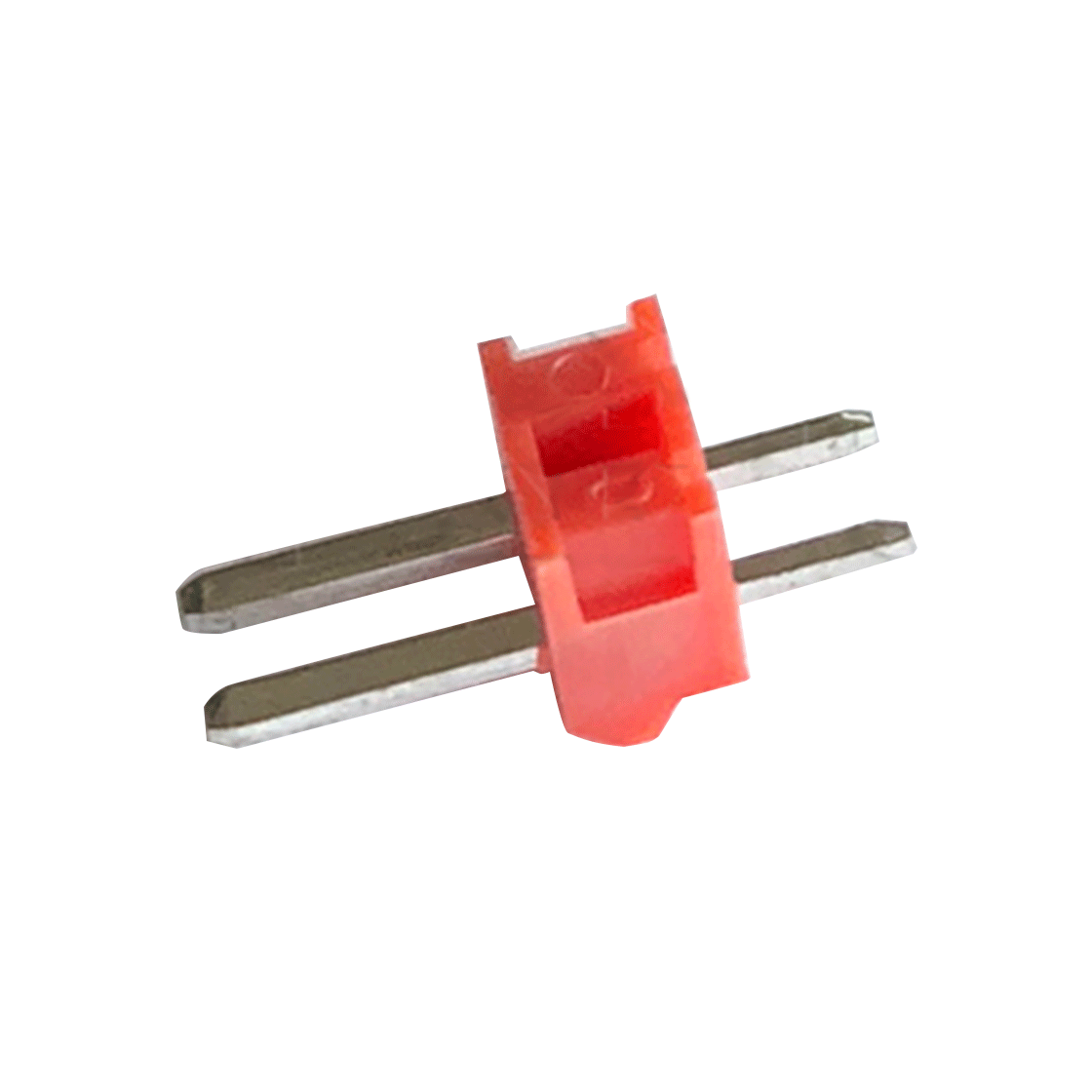 A2504线对板连接器Pitch 2.50mm单排立插 Wafer 02Pin红色 亮锡