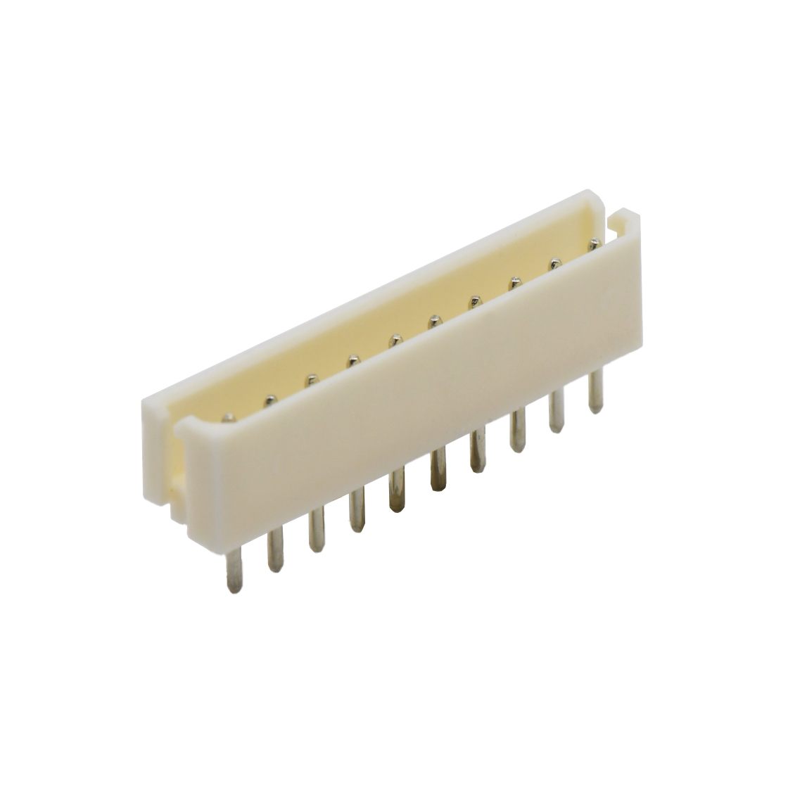 A2505线对板连接器Pitch 2.50mm单排180°DIP型 Wafer 10P 米黄色镀亮锡