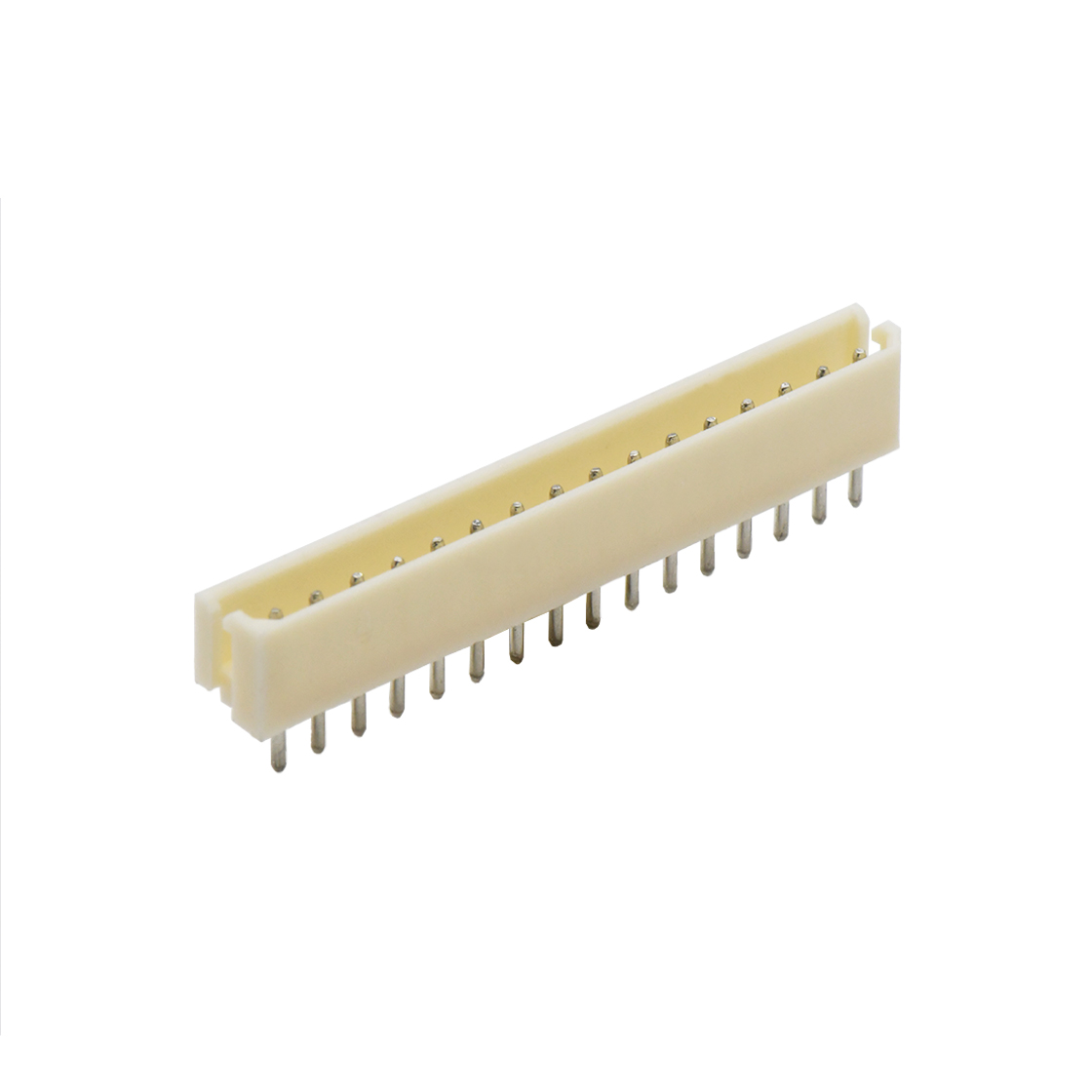 A2505线对板连接器Pitch 2.50mm单排180°DIP型 Wafer 16P 米黄色镀亮锡