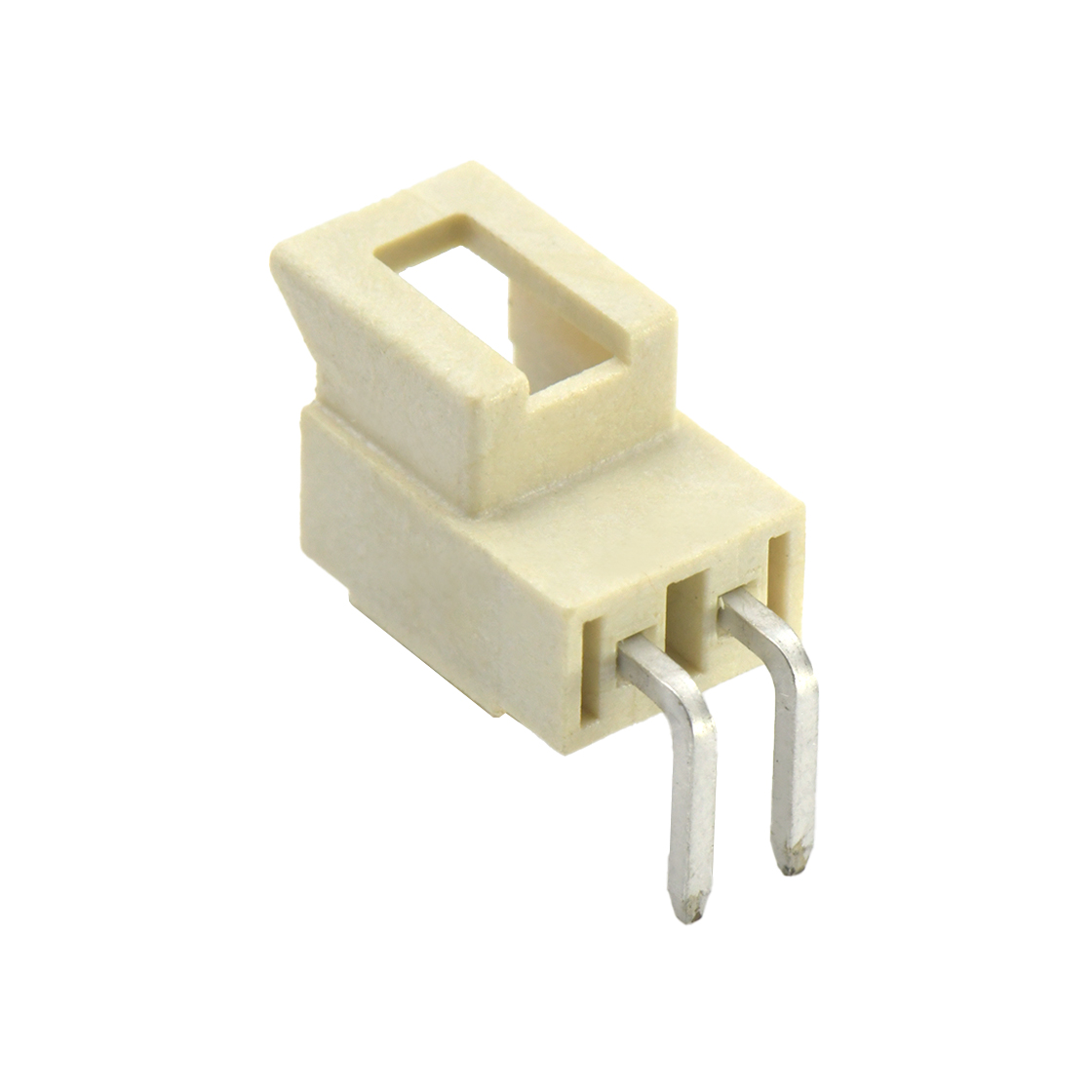 A2514线对板连接器Pitch 2.50mm单排90°带扣带定位柱 DIP型 Wafer 02Pin本色 LCP 94V-0