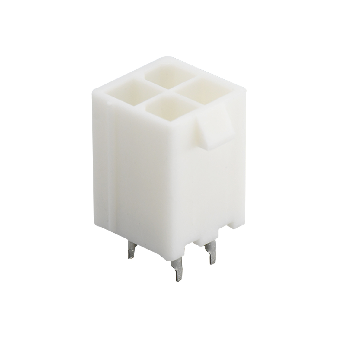 C4201线对线连接器Pitch 4.20mm双排 180°DIP Wafer 空心针2X2PinPA66,94V-0 本色 亮锡