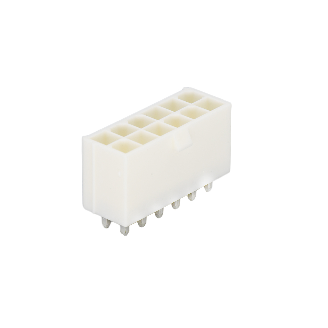 C4201线对线连接器Pitch 4.20mm双排 180°DIP Wafer 实心针2X6PinPA66,94V-0 本色 亮锡