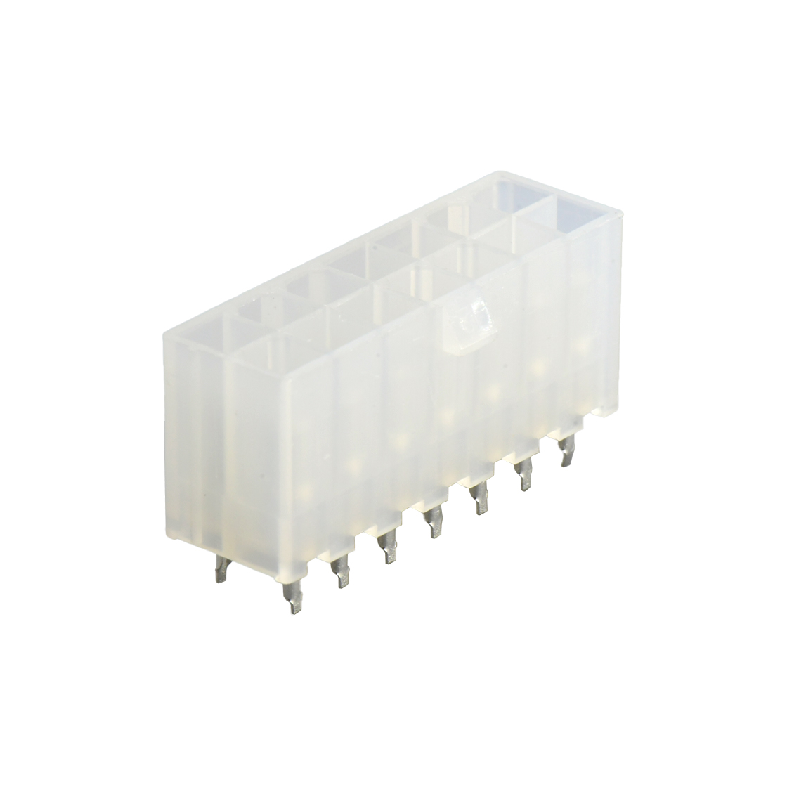 C4201线对线连接器Pitch 4.20mm双排 180°DIP Wafer 空心针2X7PinPA66,94V-2本色(透明) 亮锡