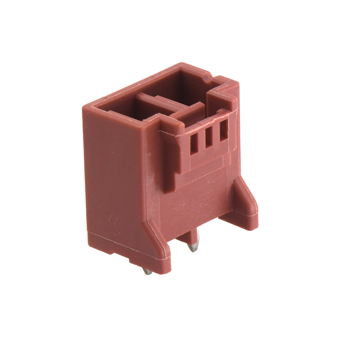 A7925线对板连接器Pitch 7.92mm 180° 单排带扣立插 Wafer 2Pin红色镀亮锡