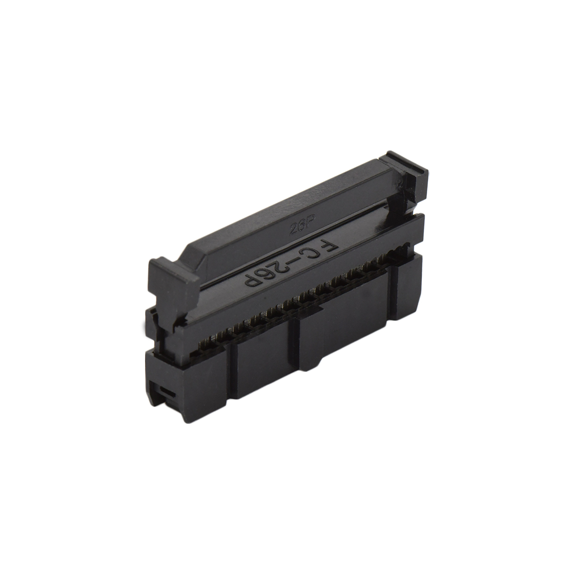 D2553 IDC连接器 Pitch 2.54mm 180° 双排 DIP IDC 三件套 2X13P 黑色 镀半金G/F