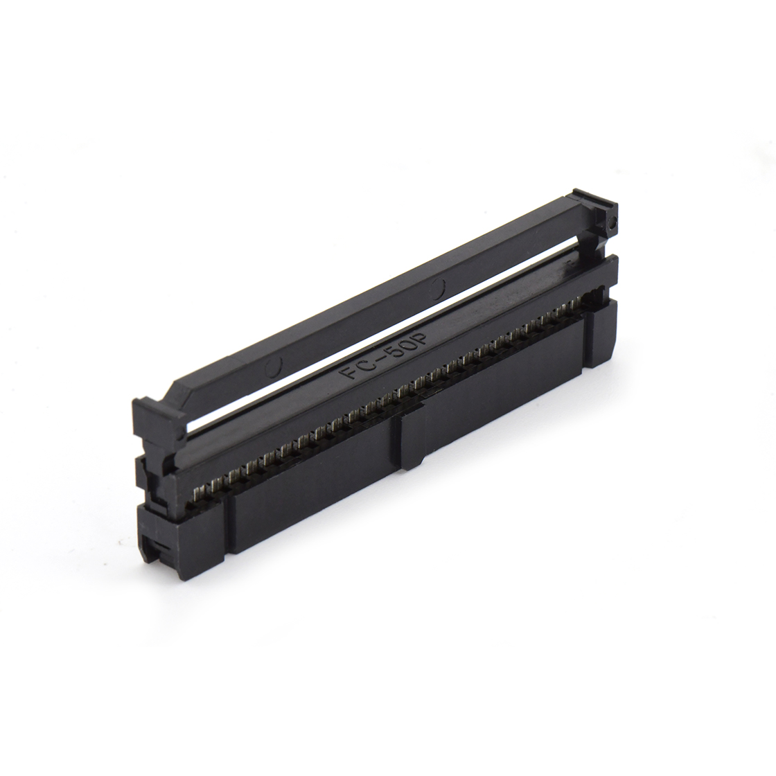 D2553 IDC连接器 Pitch 2.54mm 180° 双排 DIP IDC 三件套 2X25P 黑色 镀半金G/F
