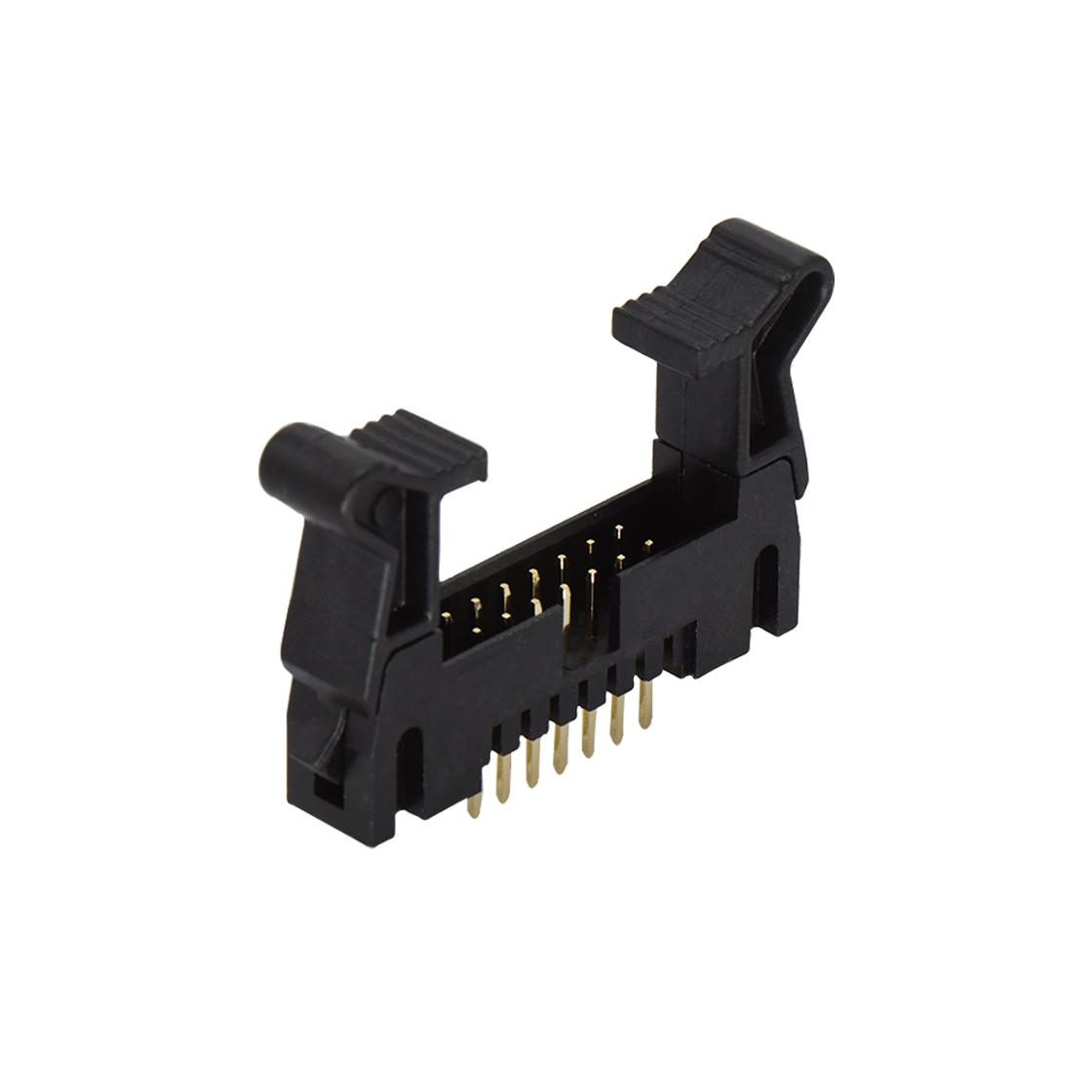 EJ2075 牛角连接器 Pitch 2.00mm 180° 双排 DIP 牛角 高耳 PC:3.0MM