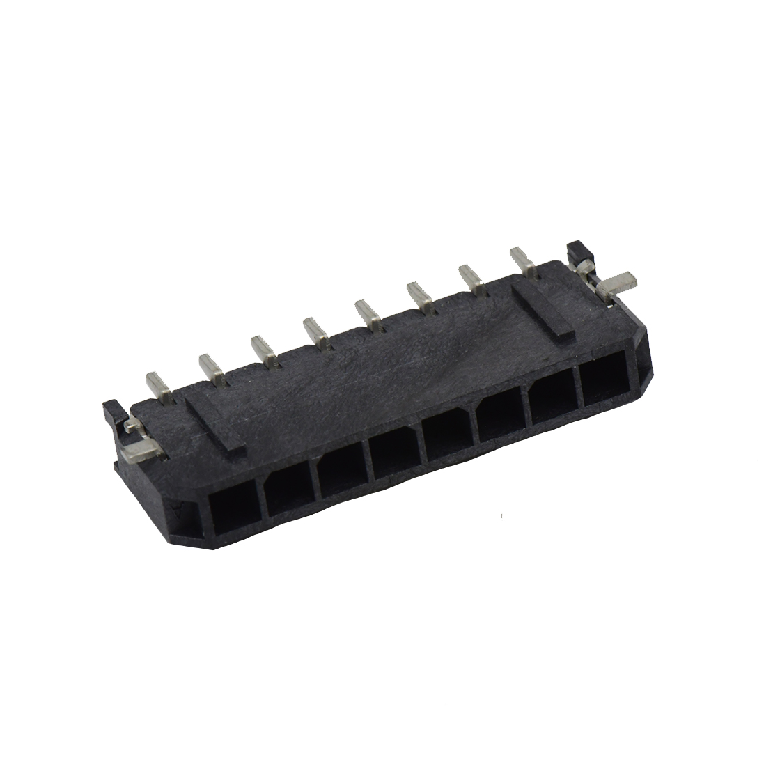 C3030线对线连接器Pitch 3.00mm 90°单排带扣卧式SMT型 Wafer 8Pin黑色 镀雾锡