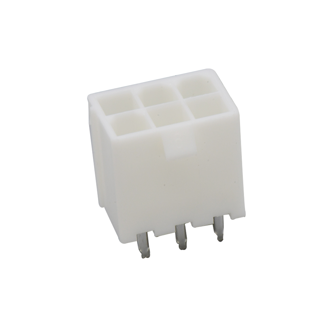 C4201线对线连接器Pitch 4.20mm双排 180°DIP Wafer 空心针2X3PinPA66,94V-0 本色 亮锡