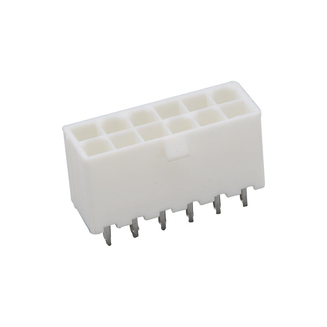 C4201线对线连接器Pitch 4.20mm双排 180°DIP Wafer 空心针2X6PinPA66,94V-0 本色 亮锡