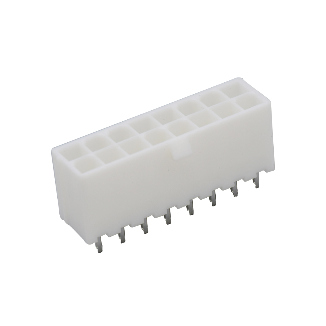 C4201线对线连接器Pitch 4.20mm双排 180°DIP Wafer 空心针2X8Pin本色 PA66,94V-0 亮锡